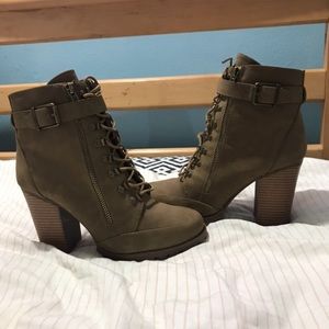 JustFab Dark Green Boots